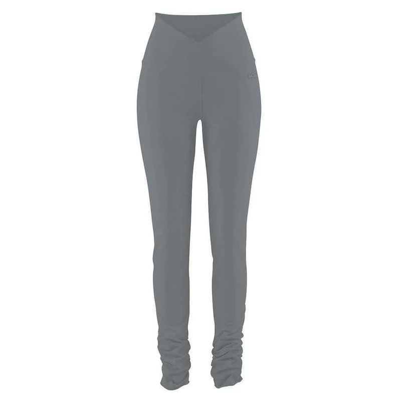 ruffled Leggings mit hohem Bund CAMERON - Farbe steel